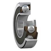 Nylon Cage Single Row Angular Contact Bearing , Air Compressor Stainless Steel Ball Bearings