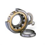 Nylon Cage Single Row Angular Contact Bearing , Air Compressor Stainless Steel Ball Bearings
