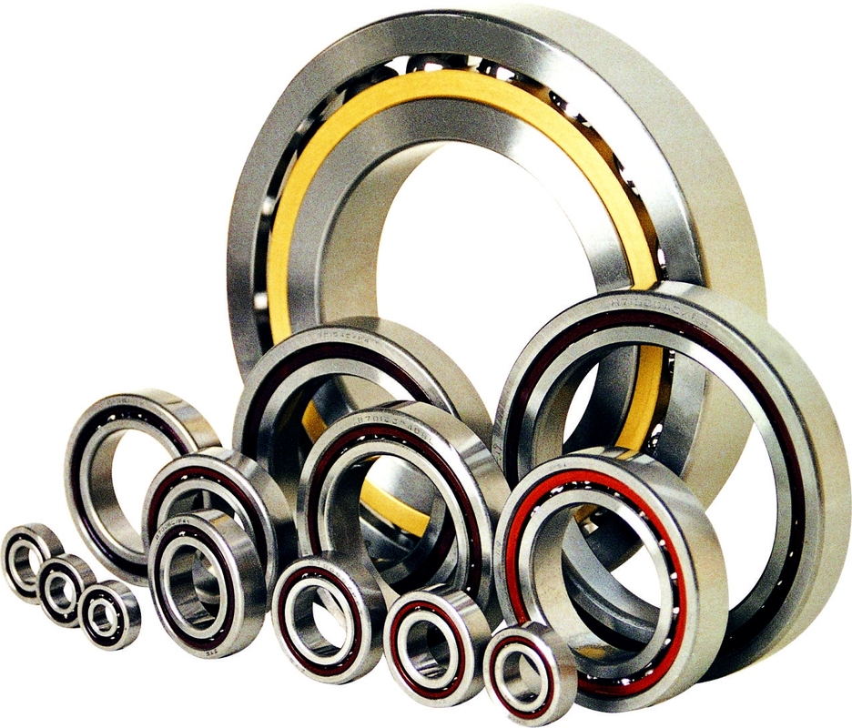 Nylon Cage Single Row Angular Contact Bearing , Air Compressor