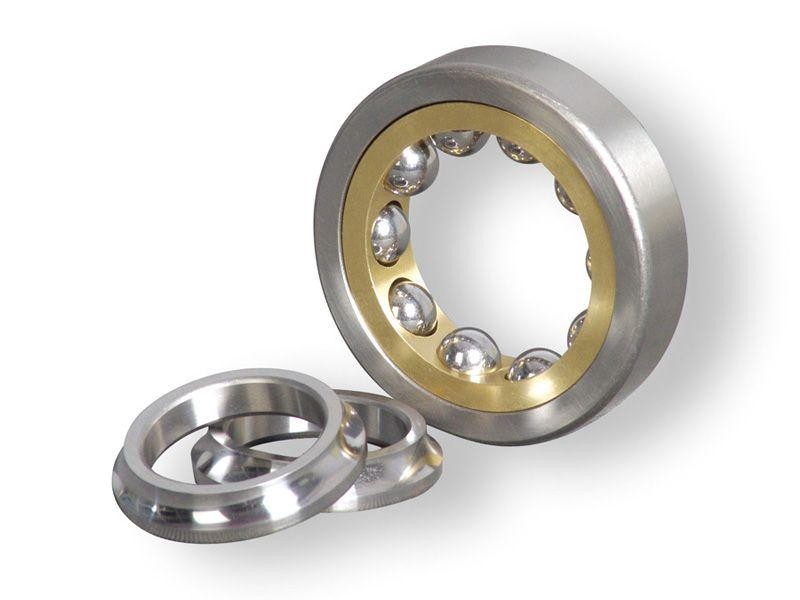 Four Point Angular Contact Ball Bearing 17x40x12 mm For Carrying Combined