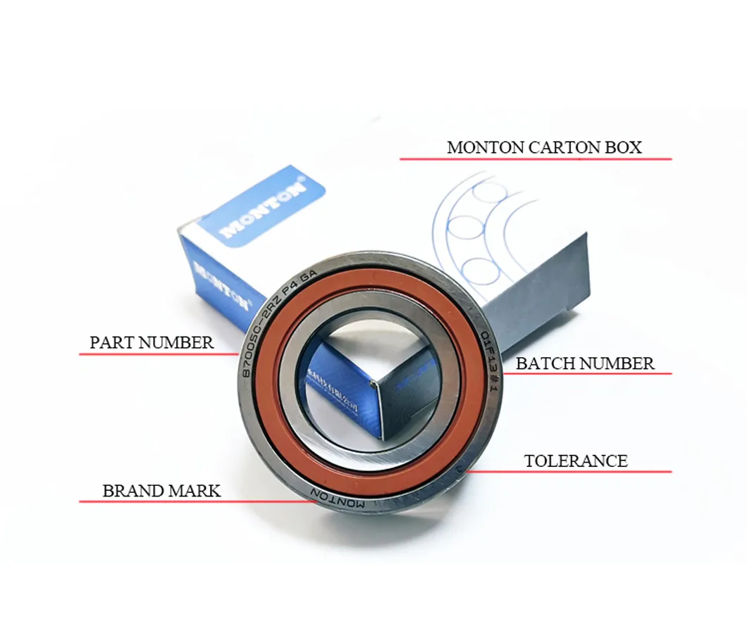 Monton Brand B706-C-T-P4s Angular Contact Ball Bearing Tandem Thrust Bearings High Speed Flange Sleeve Bearing for Machine Tool Spindle