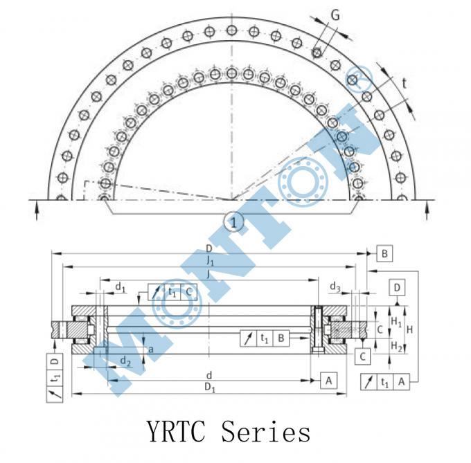 YRTC325 Rotary Table Bearing High Speed Precision Turntable Bearing
